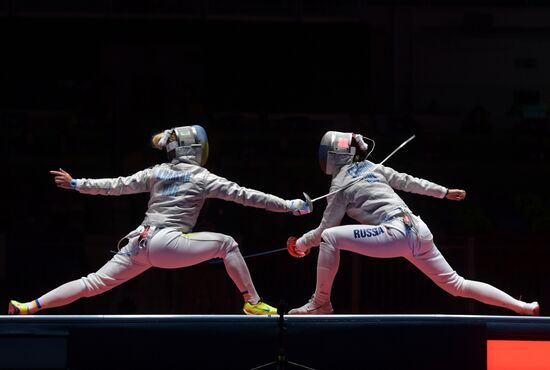 2016 Summer Olympics. Fencing. Women's saber