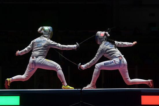 2016 Summer Olympics. Fencing. Women's saber