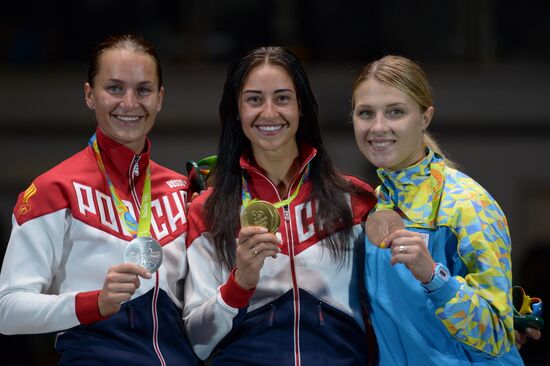 2016 Summer Olympics. Fencing. Women's saber