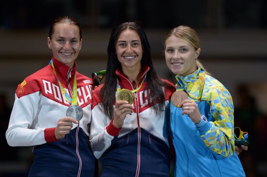 2016 Summer Olympics. Fencing. Women's saber