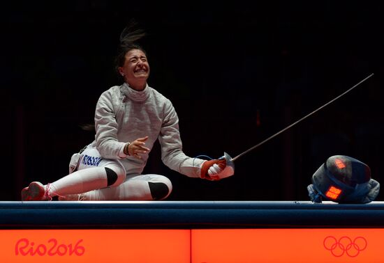 2016 Summer Olympics. Fencing. Women's saber