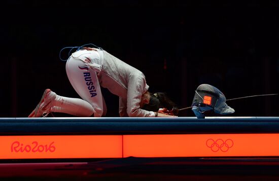 2016 Summer Olympics. Fencing. Women's saber