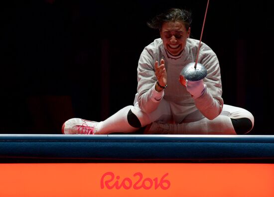 2016 Summer Olympics. Fencing. Women's saber
