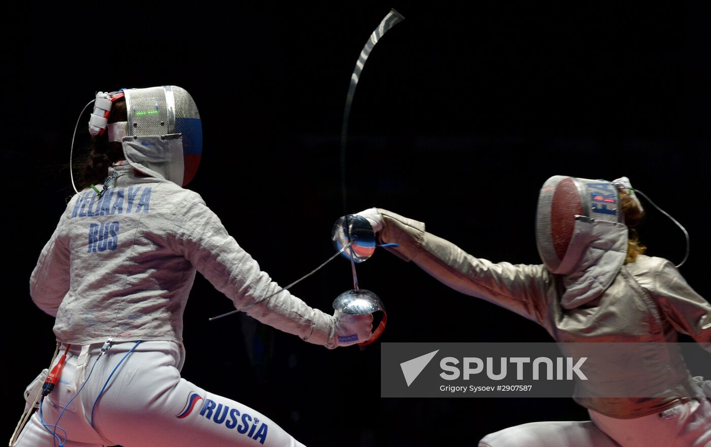 2016 Summer Olympics. Fencing. Women's saber