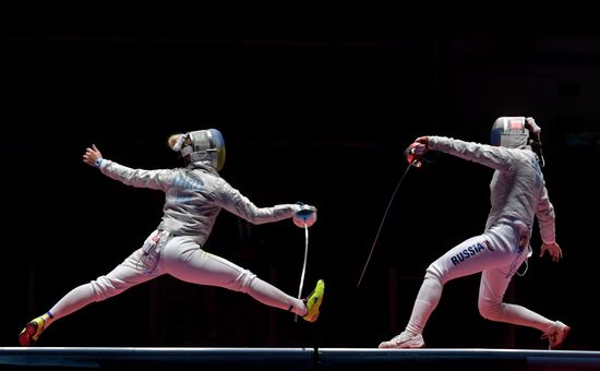 2016 Summer Olympics. Fencing. Women's saber