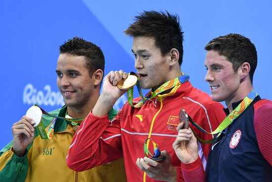 2016 Summer Olympics in Rio de Janeiro. Swimming. Day Three
