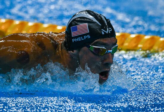 2016 Summer Olympics in Rio de Janeiro. Swimming. Day Three