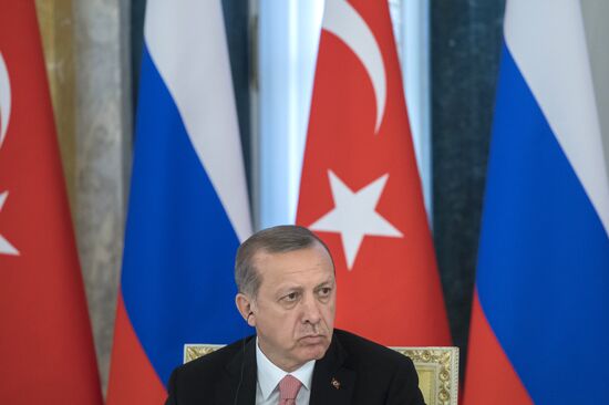 Meeting of Russian President Vladimir Putin and Turkish President Recep Tayyip Erdoğan in St Petersburg