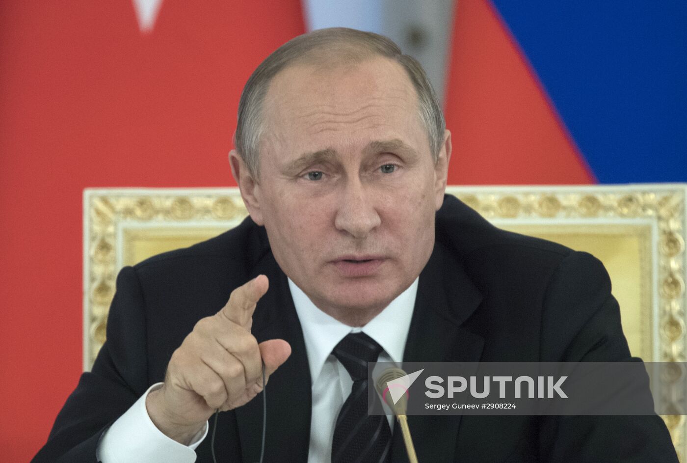 Meeting of Russian President Vladimir Putin and Turkish President Recep Tayyip Erdoğan in St Petersburg