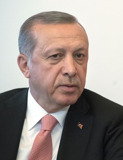 Meeting of Russian President Vladimir Putin and President of Turkey Recep Tayyip Erdogan in St. Petersburg