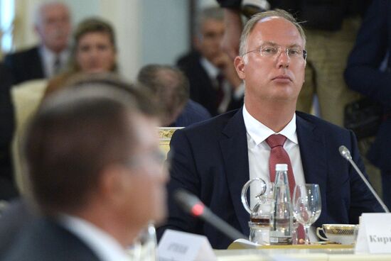 Russian President Vladimir Putin meets with Turkish President Recep Tayyip Erdogan in St. Petersburg