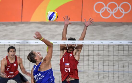 2016 Summer Olympics. Beach volleyball. Men. Russia vs. Chile