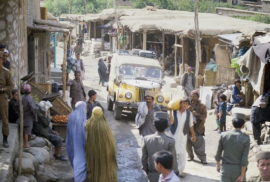 A street in Charikar city (Afghanistan)