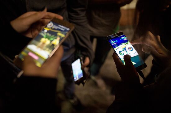 Pokemon GO players in Novosibirsk