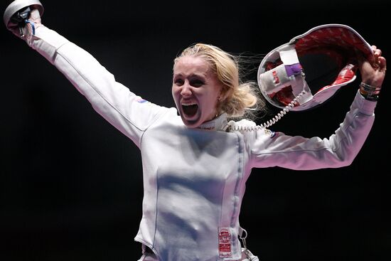 2016 Summer Olympics. Fencing. Women. Épée. Team competition