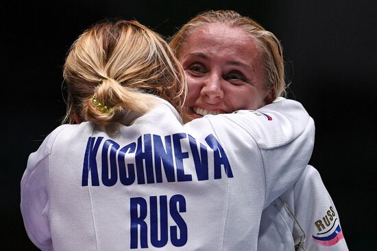 2016 Summer Olympics. Fencing. Women. Épée. Team competition