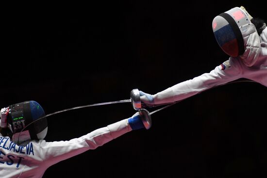 2016 Summer Olympics. Fencing. Women. Épée. Team competition