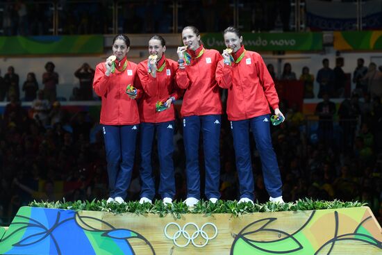 2016 Summer Olympics. Fencing. Women. Épée. Team competition