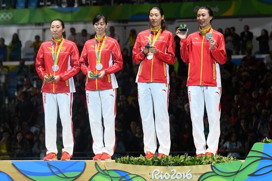 2016 Summer Olympics. Fencing. Women. Épée. Team competition