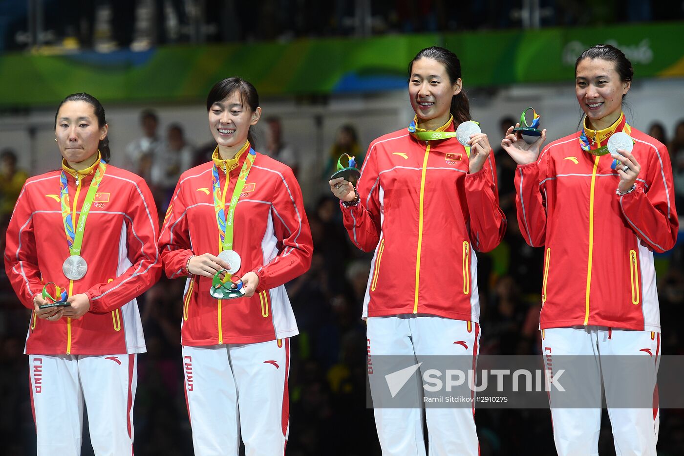 2016 Summer Olympics. Fencing. Women. Épée. Team competition