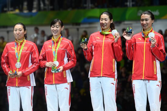 2016 Summer Olympics. Fencing. Women. Épée. Team competition