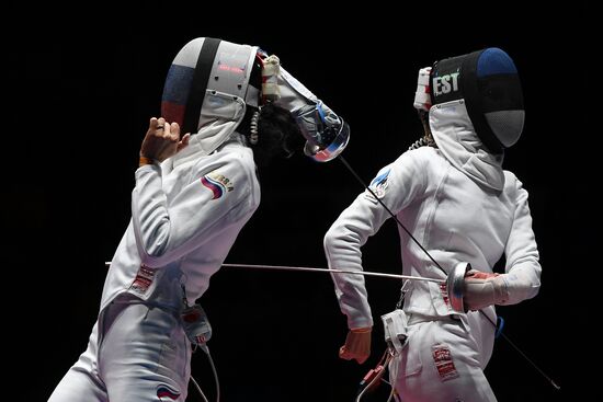 2016 Summer Olympics. Fencing. Women. Épée. Team competition