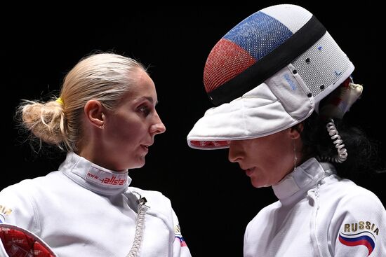2016 Summer Olympics. Fencing. Women. Épée. Team competition
