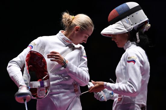 2016 Summer Olympics. Fencing. Women. Épée. Team competition