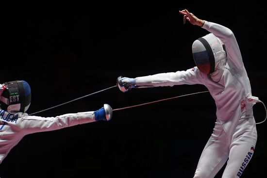 2016 Summer Olympics. Fencing. Women. Épée. Team competition