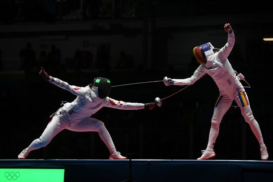 2016 Summer Olympics. Fencing. Women. Épée. Team competition