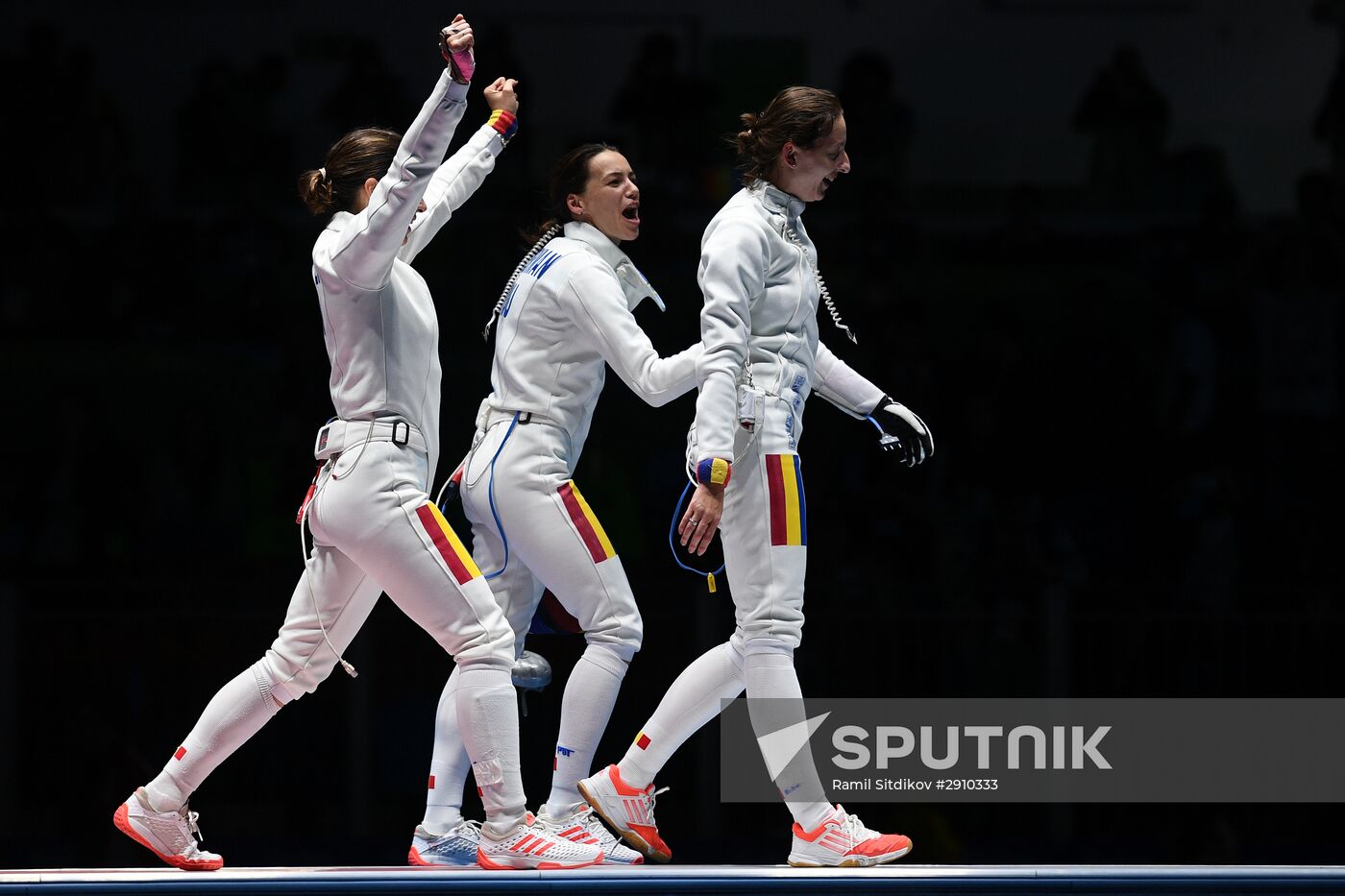 2016 Summer Olympics. Fencing. Women. Épée. Team competition