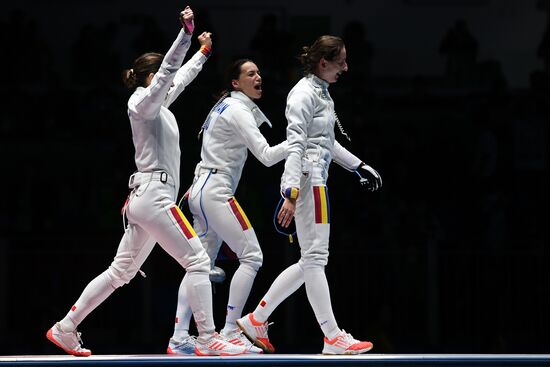 2016 Summer Olympics. Fencing. Women. Épée. Team competition