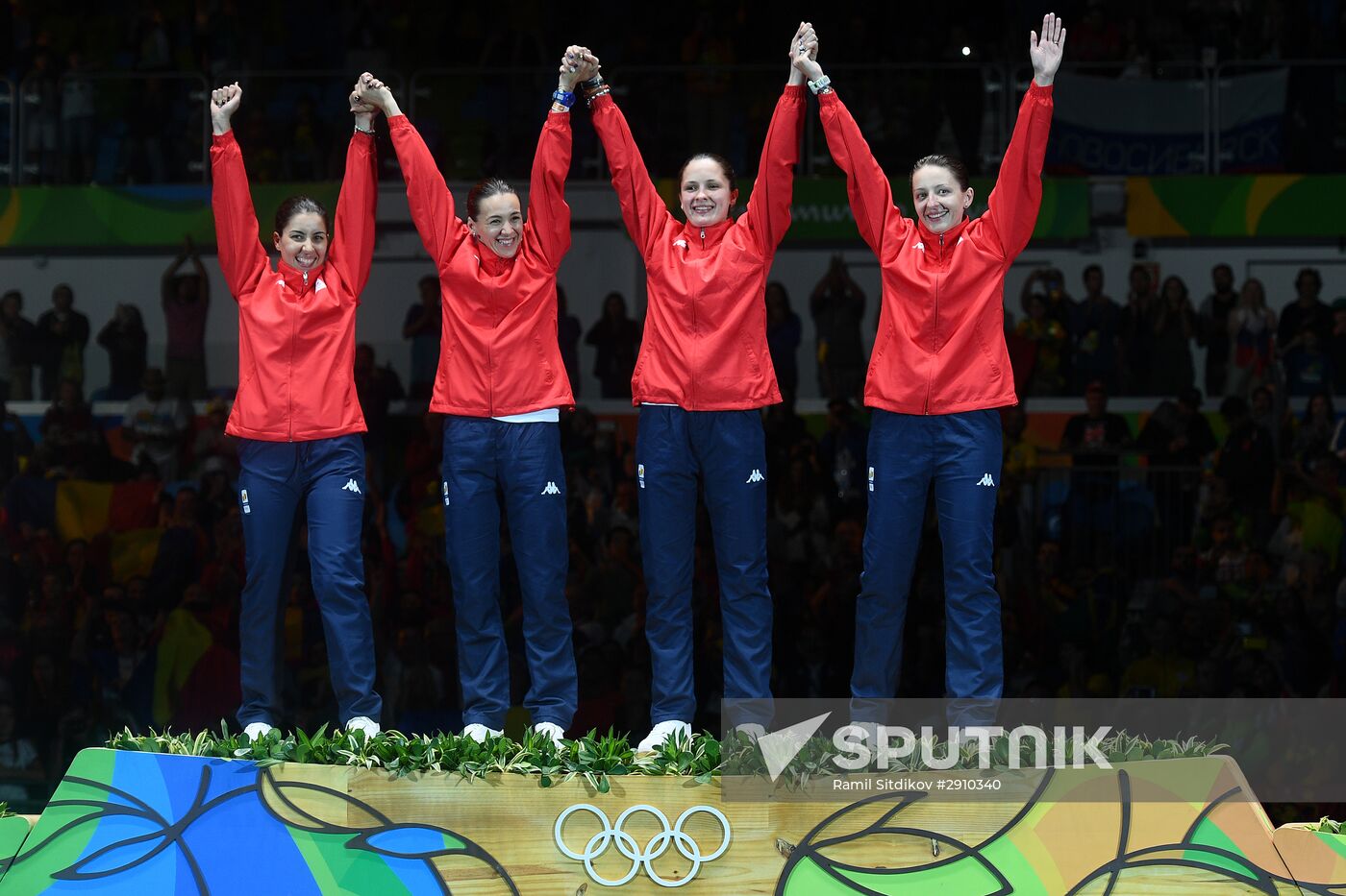 2016 Summer Olympics. Fencing. Women. Épée. Team competition