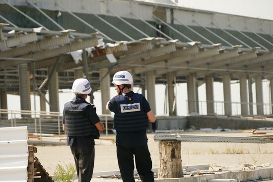 Aftermath of Donetsk filter plant shelling