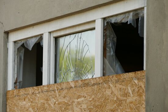 Aftermath of Donetsk filter plant shelling