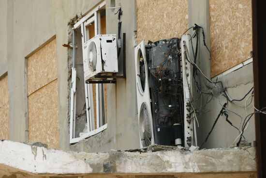 Aftermath of Donetsk filter plant shelling