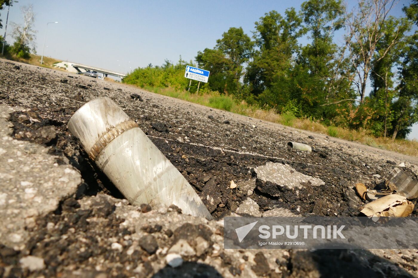 Aftermath of Donetsk filter plant shelling