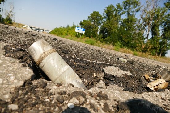 Aftermath of Donetsk filter plant shelling