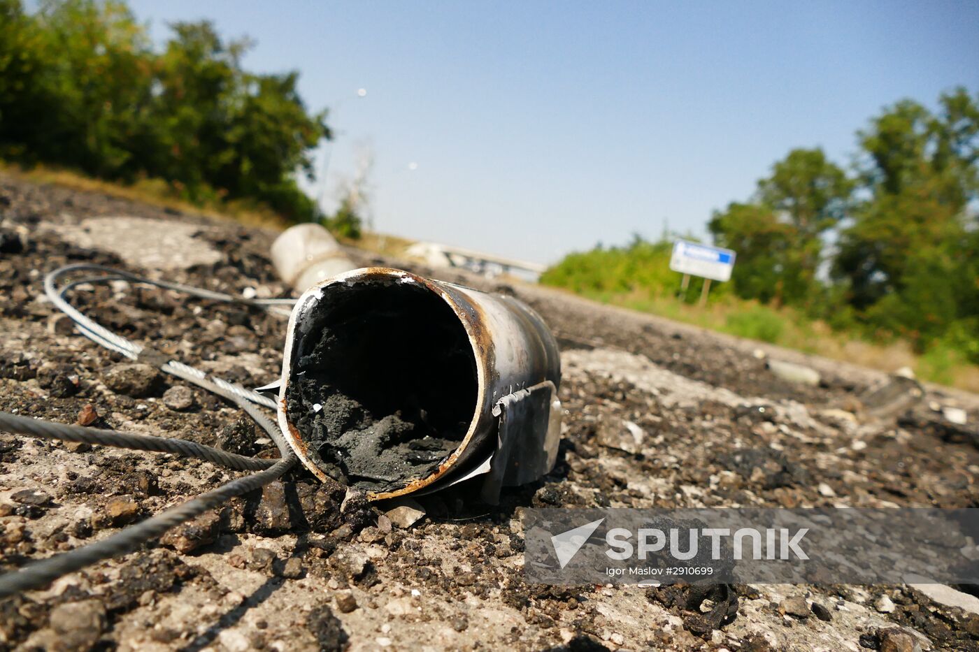Aftermath of Donetsk filter plant shelling