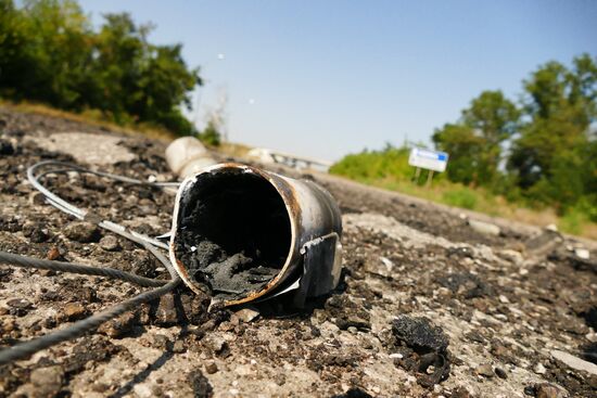 Aftermath of Donetsk filter plant shelling