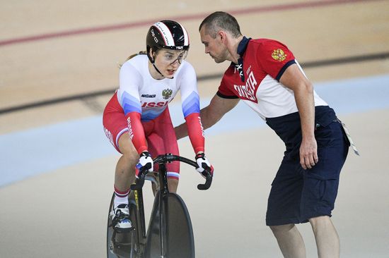 2016 Summer Olympics. Track cycling. Women's team sprint