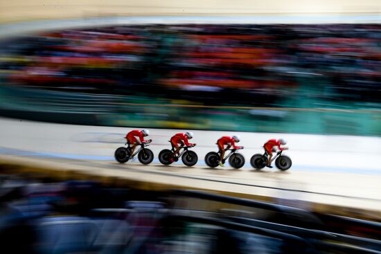 2016 Summer Olympics. Track cycling. Men's team pursuit