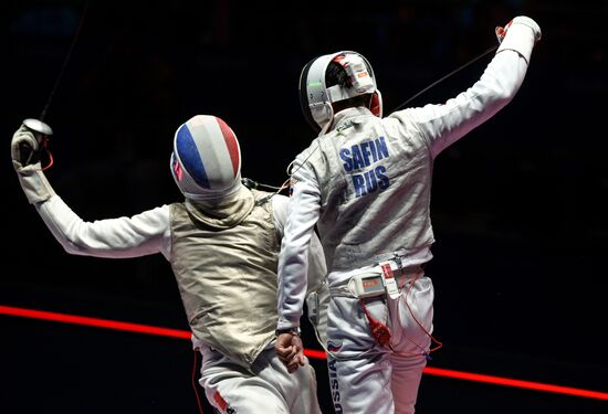 2016 Olympics. Fencing. Men's foil team competitions