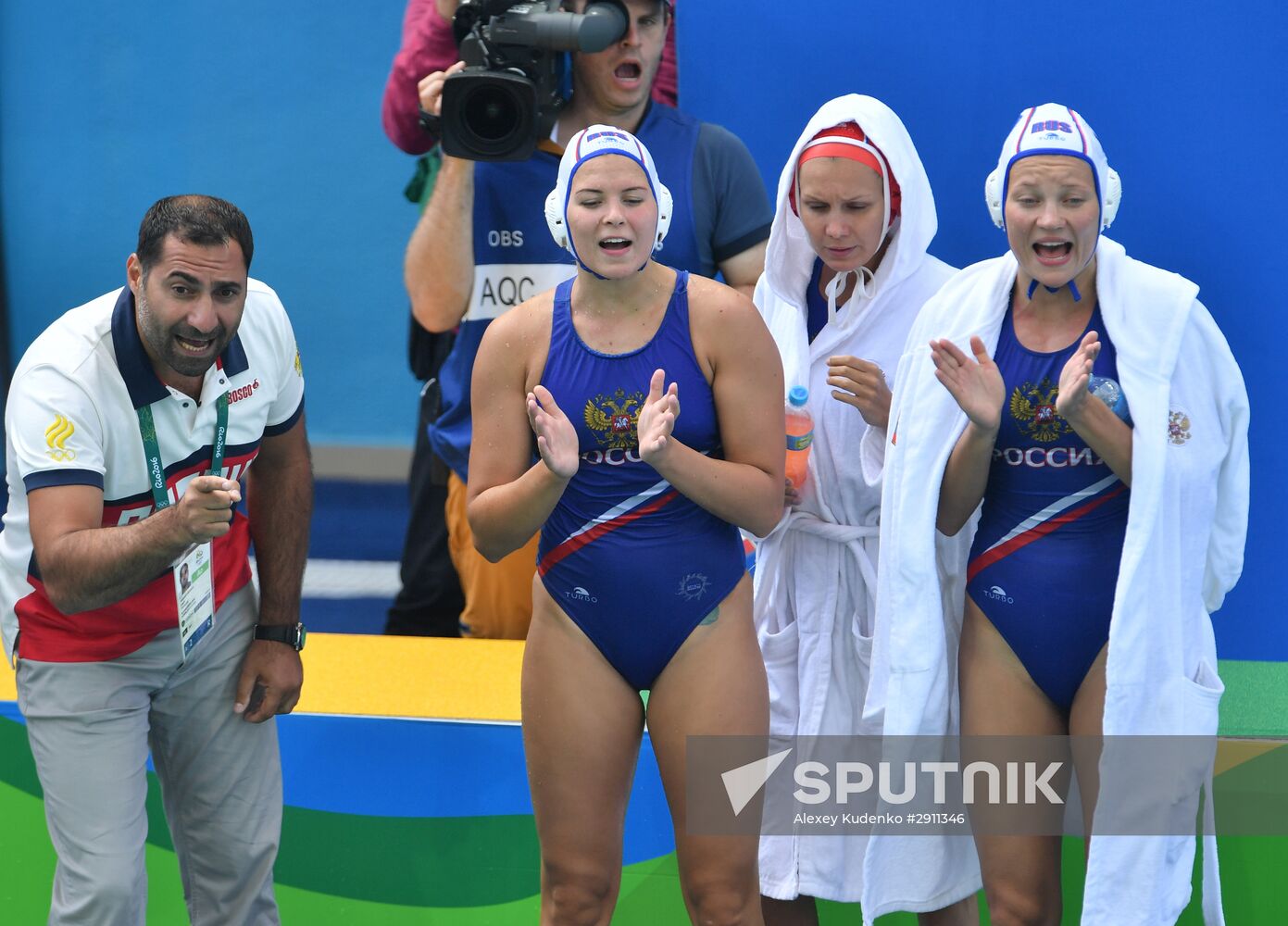 2016 Summer Olympics. Water Polo. Women. Russia vs. Italy