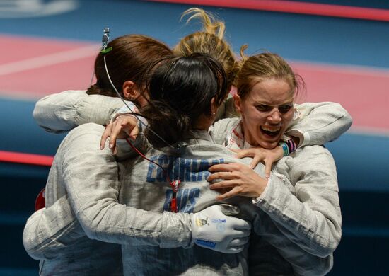 2016 Summer Olympics. Fencing. Women's saber team