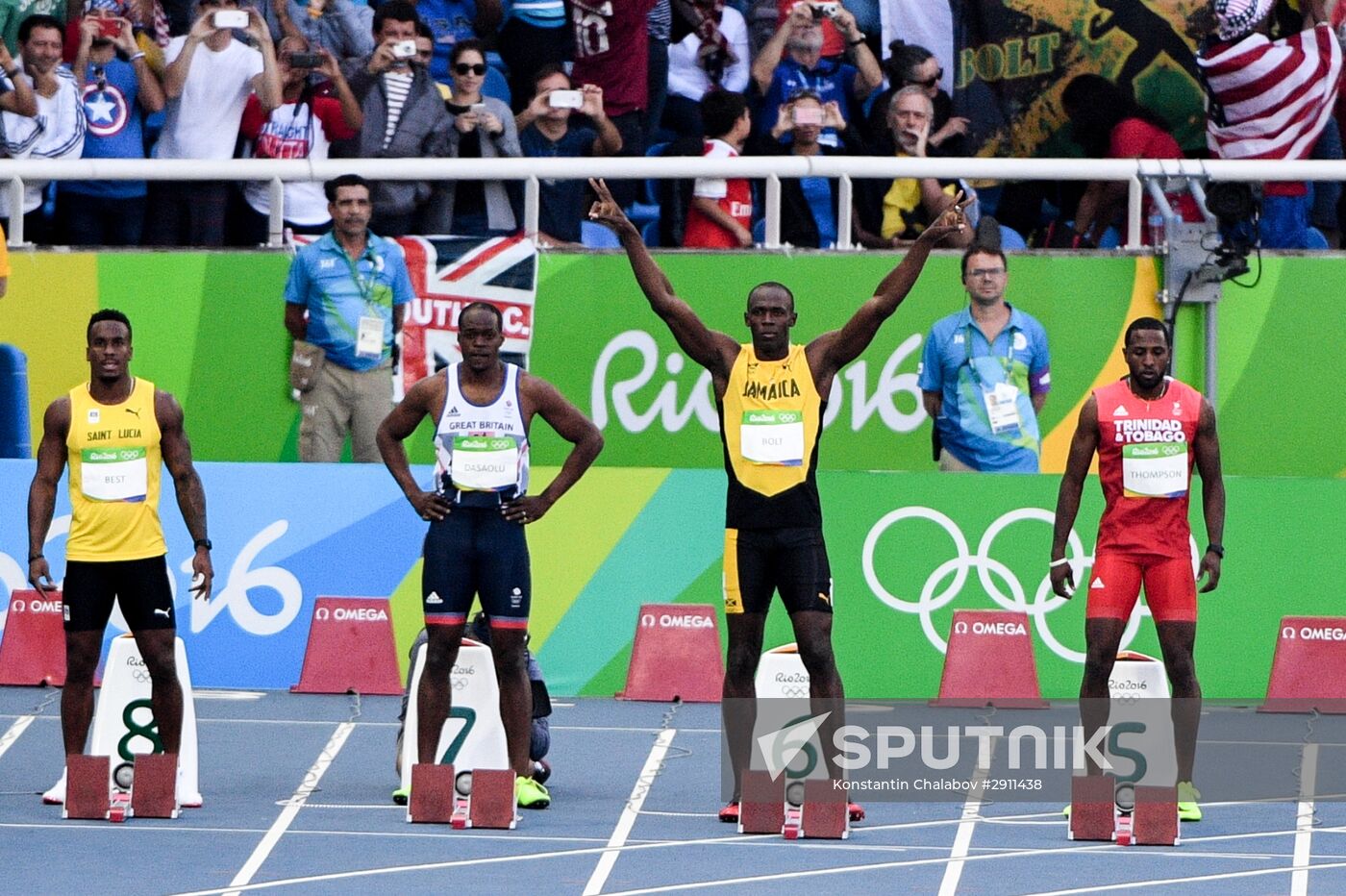 2016 Summer Olympics. Track and field athletics. Running. 100m