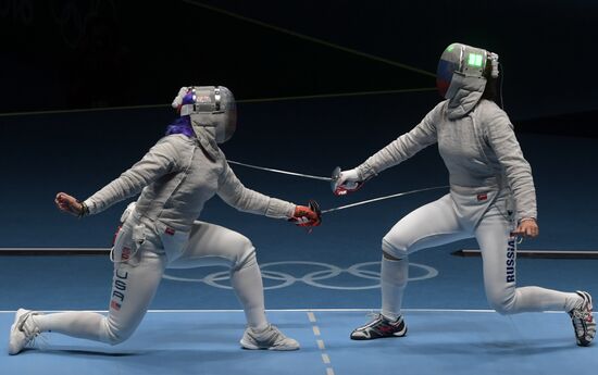 2016 Summer Olympics. Fencing. Women's saber team