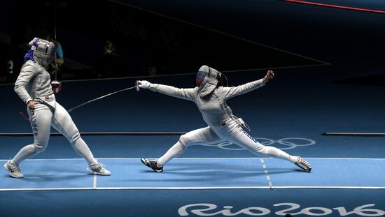 2016 Summer Olympics. Fencing. Women's saber team