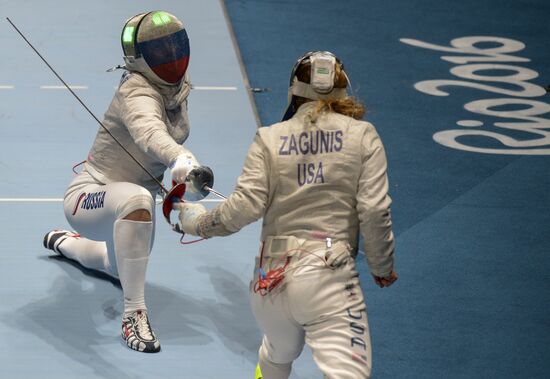 2016 Summer Olympics. Fencing. Women's saber team