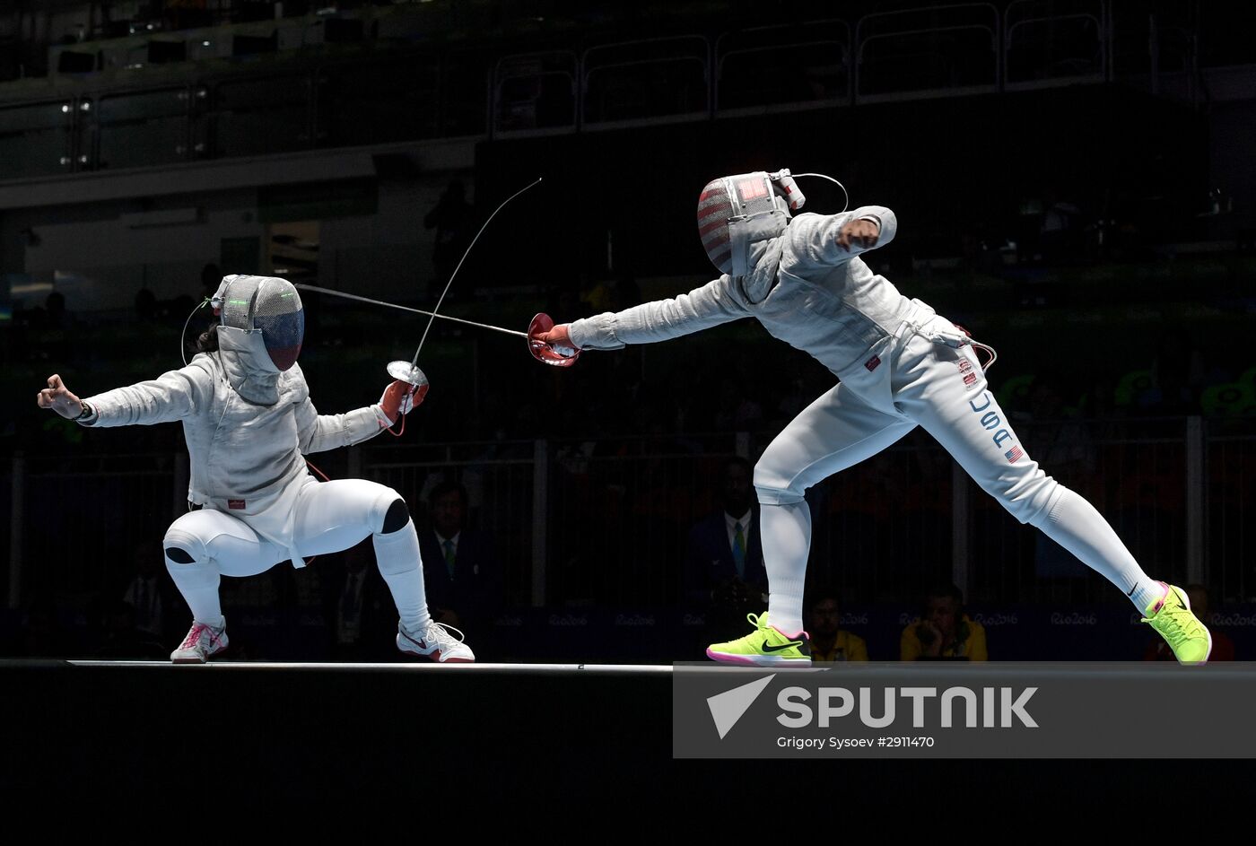 2016 Summer Olympics. Fencing. Women's saber team